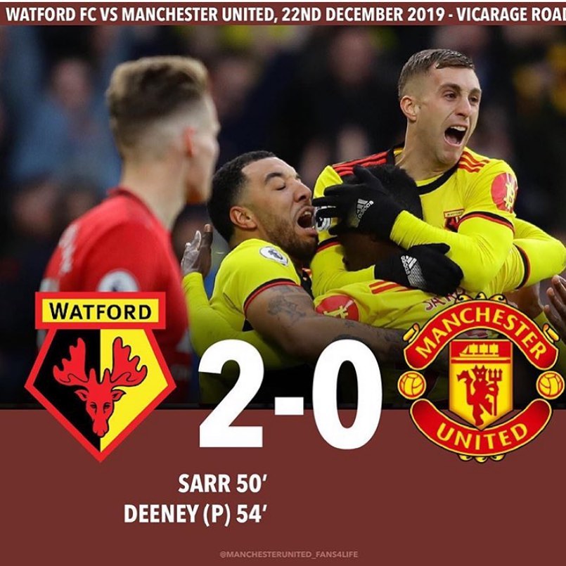 MANCS lose to Watford. Watford not a big Team. Ole driving at the Wheel like a Indian Tyma on a Sunday wearing a Stetson. MANCS also giving us stick saying World Club Cup is a bubble gum Cup. Top Weekend