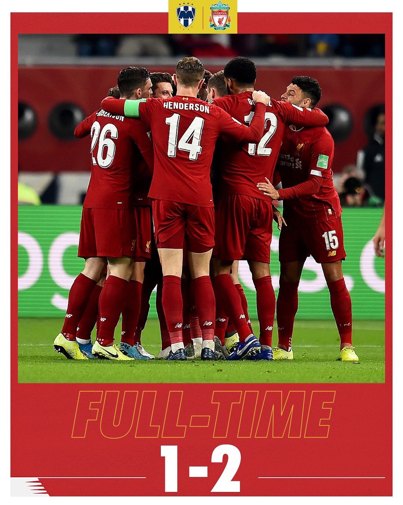 Liverpool 2 Monterey 1. We reach the FIFA World Club Cup finals after Firminos Stoppage time winner. We now play Brazil’s Flamengo in the final#khalifainternationalstadium #liverpool #lfc #fifaworldclub #liverpoolvsmonterrey #ynwa