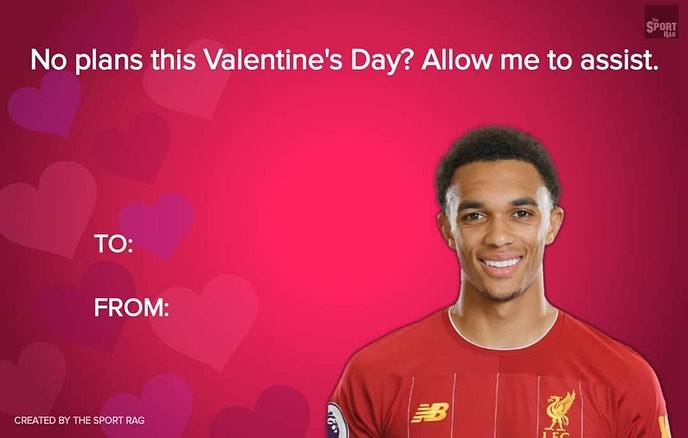 This was Brilliant. Credit to the publisher.(The Sport Rag) Here’s 10 of the best .Happy Valentines Day ️️#valentines #footballvalentines #happyvalentinesday