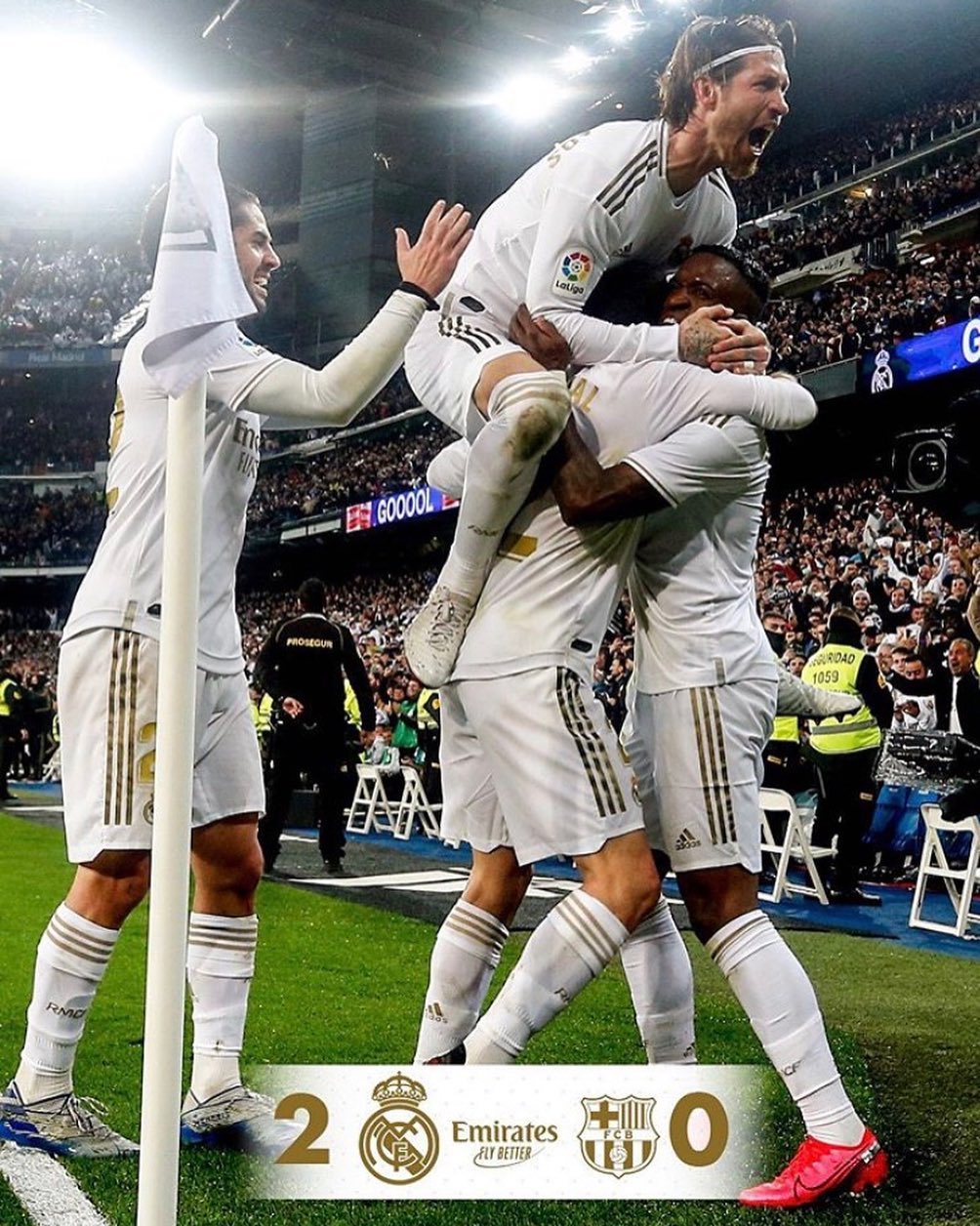 Real Madrid 2 Barcelona 0. What a game. Really enjoyed this Classico. Well deserved to an attacking,pacy and aggressive Real Madrid. #elclasico #realmadrid #realmadridvsbarcelona #realmadridfans #barcelonafans #laliga #santiagobernabeu