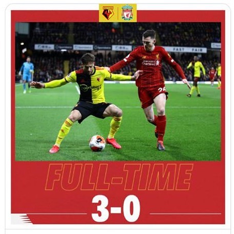 All the MANCS are posting we are no longer invincible. Ah well so it goes. Well done Watford