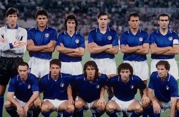 Italia 90. What a squad. The World Cup where Maradona put a Stileto through a nations heart. In Naples on top of it. Zenga,Maldini,De Napoli,BertI,Viechowod,Bergomi Schillaci,Baggio,Giannini,Donadoni,Baresi #forzaazzurri #italia #italia90