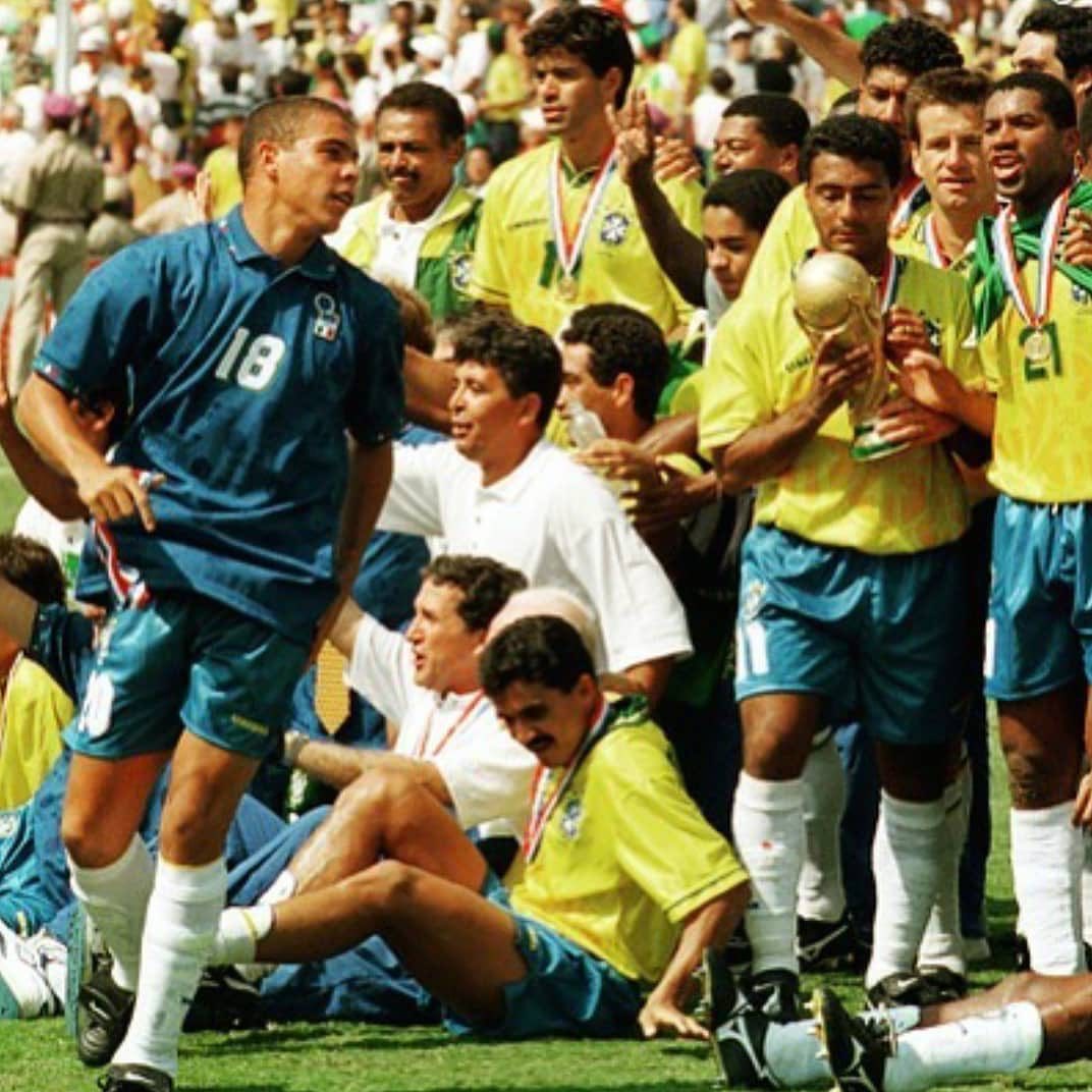 A Young Ronaldo #9 at USA 94. I remember they said Brazil has this 17 year old Lity in the squad that would be the next big thing#ronaldo9 #usa94