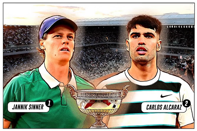 Epic final today. Sinner vs Alcaraz. Who will it be? I watched the Ladies final yesterday and I’m a Sabalenka man. But well played Coco Gauff. French Open Champion