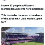 Sundowns won 1-0. And this is Orlando USA not our Orlando. Well at least Sundowns secured 219 million so far at the FIFA Club World Cup