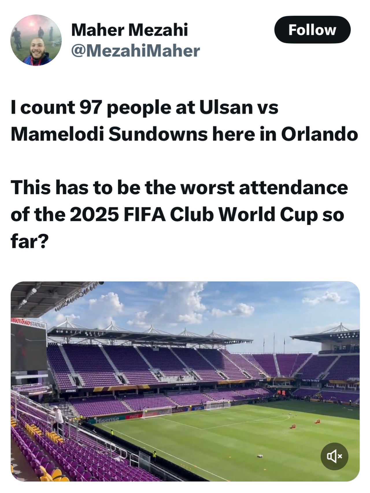 Sundowns won 1-0. And this is Orlando USA not our Orlando. Well at least Sundowns secured 219 million so far at the FIFA Club World Cup