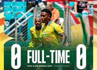 Well played Sundowns. You did us proud. Sundowns draw 0-0 with Fluminese.