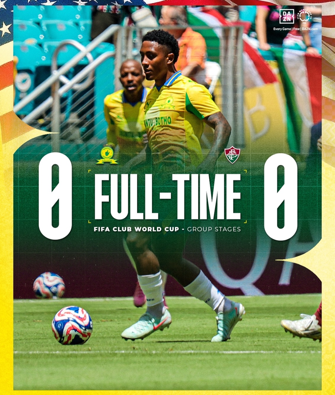Well played Sundowns. You did us proud. Sundowns draw 0-0 with Fluminese. They come home with heads held high. Chelsea qualify as well. Are you enjoying the World Club Cup?