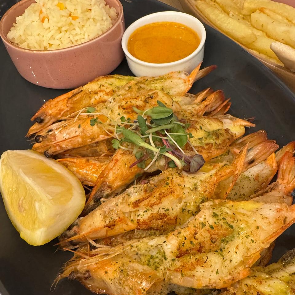 Seafood Platter & Akti Prawns at Akti Mediteranean @aktimediterranean in Rosebank by @waheedvadi