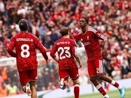 Liverpool 2 Notts Forest 2. I guess wel take the draw at home. Better than a loss 🫣