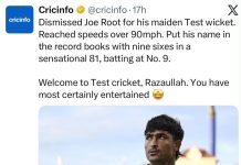 Who is Razaullah from Pakistan? Watta thing. Pakistan cricket needed this