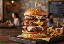 Recipe-The Ultimate Triple Gourmet Cheese Burger
