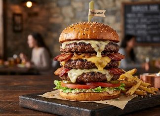 Recipe-The Ultimate Triple Gourmet Cheese Burger