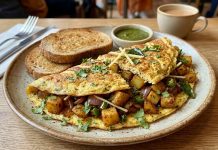 Masala Aloo Fry Omelette
