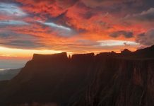 Sunset in the Drakensberg Mountains