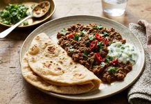 Cozy Homemade Curry Mince & Flaky Butter Roti