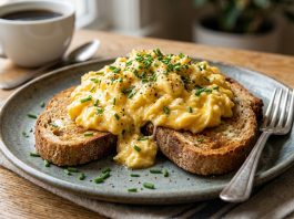 Recipe-Creamy Scrambled Eggs & Toast