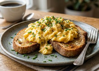 Recipe-Creamy Scrambled Eggs & Toast