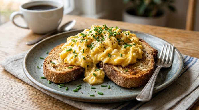 Recipe-Creamy Scrambled Eggs & Toast