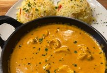 Prawn Curry and Rice at Calistos Rosebank