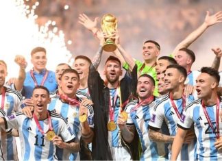 Throwback to when Messi lifted the FIFA World Cup in Qatar 2022 and they put a Jooba on him.