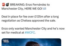 Enzo to City for 125 million. What is the World Coming to. And to think Bergkamp was the most expensive in British history at 7.5 million.