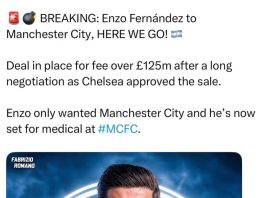 Enzo to City for 125 million. What is the World Coming to. And to think Bergkamp was the most expensive in British history at 7.5 million.