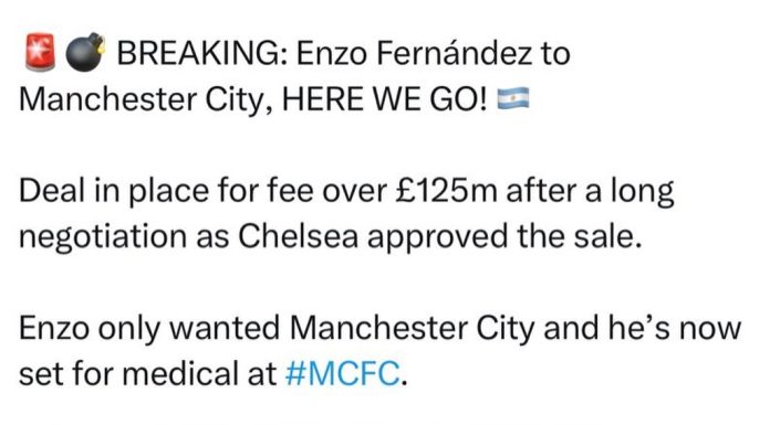 Enzo to City for 125 million. What is the World Coming to. And to think Bergkamp was the most expensive in British history at 7.5 million.