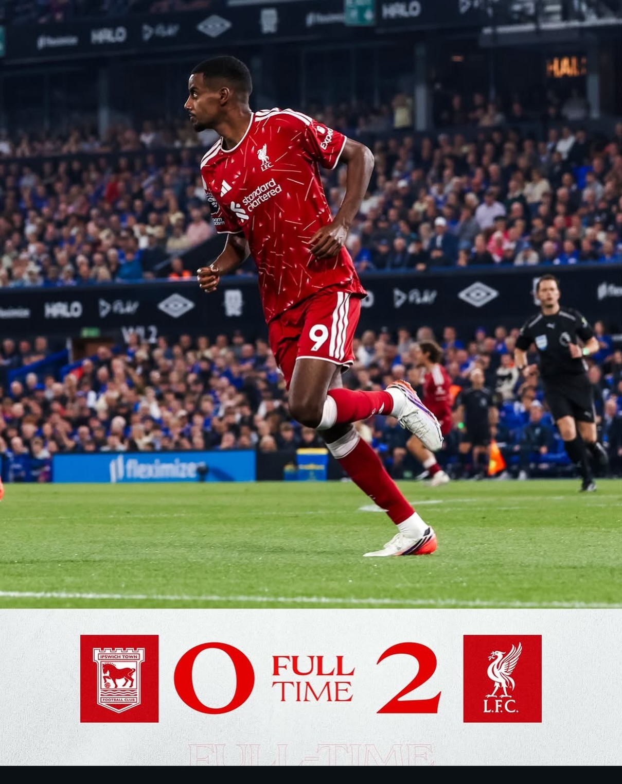 Ipswich 0 Liverpool 2. Isak brace. First 3 points in the bag