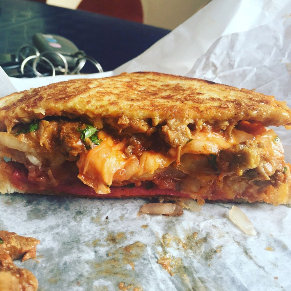 Maryam Special to open the Week. This is a Sublime shout. Masala steak, cheese, chips, French polony, sauces, hot sauce and salsa. @akhalwayas_bree
