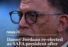 Danny Jordan re elected as SAFA President. Your take on this ? Like another Mugabe