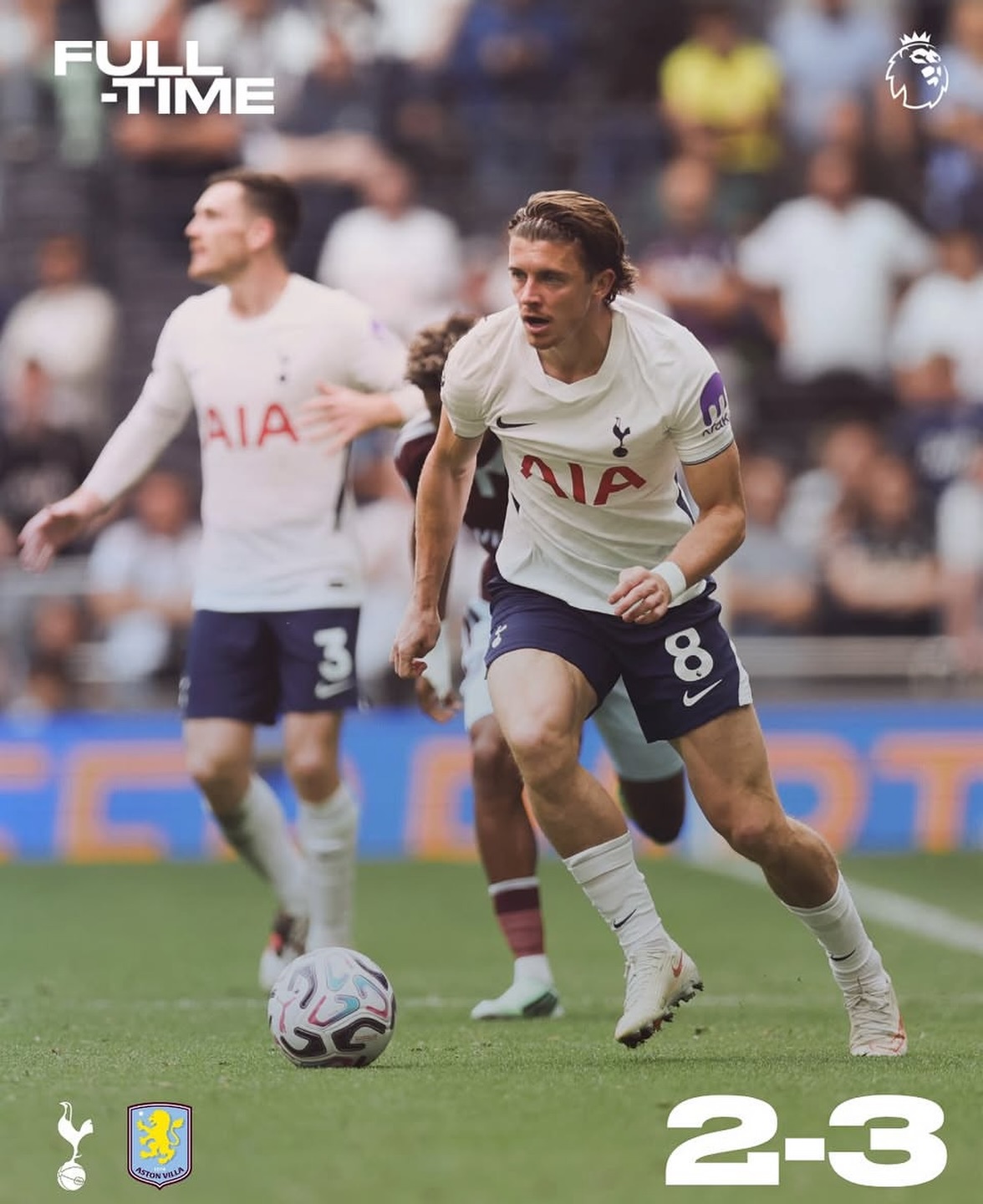Spurs 2 Aston Villa 3. Ay Man. Are you owes ok? Good win @reza_bodiat . Spurs go into the International break on -6 Goal Difference.#spursvsastonvilla