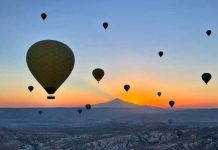 Hot air Balooning in Cappadocia, Turkey at Sunrise.Hot air ballooning over Cappadocia, Turkey at sunrise is widely considered one of the premier travel experiences in the world. Dozens of colorful balloons lift off simultaneously, floating above fairy chimneys, volcanic rock formations, and valleys illuminated by dawn light.#travel #hotairbaloon #cappadocia #turkeytravel #travelpics