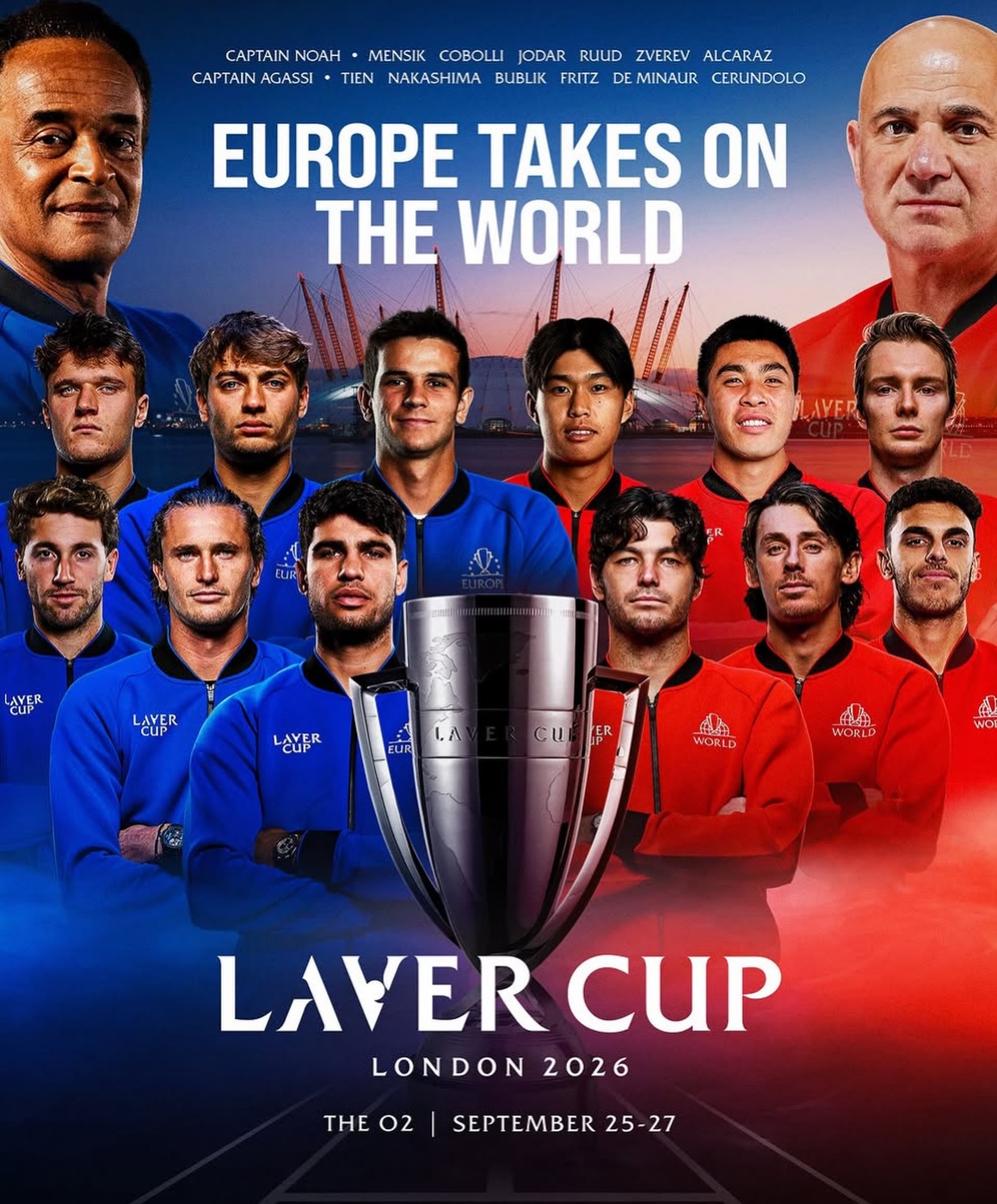 Laver Cup starts tomorrow. Europe takes on the Rest of the World. Gonna be a Sublime Watch #lavercup