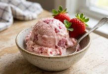 Recipe-Homemade Strawberry Ice Cream