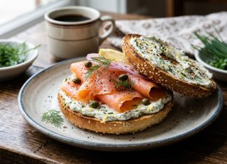 Recipe-Ultimate Gourmet Smoked Salmon Bagel