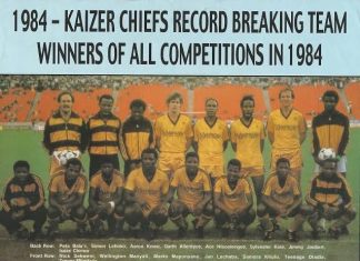 1984-Kaizer Chiefs Record Breaking Team. Winners of All Competitions in 1984