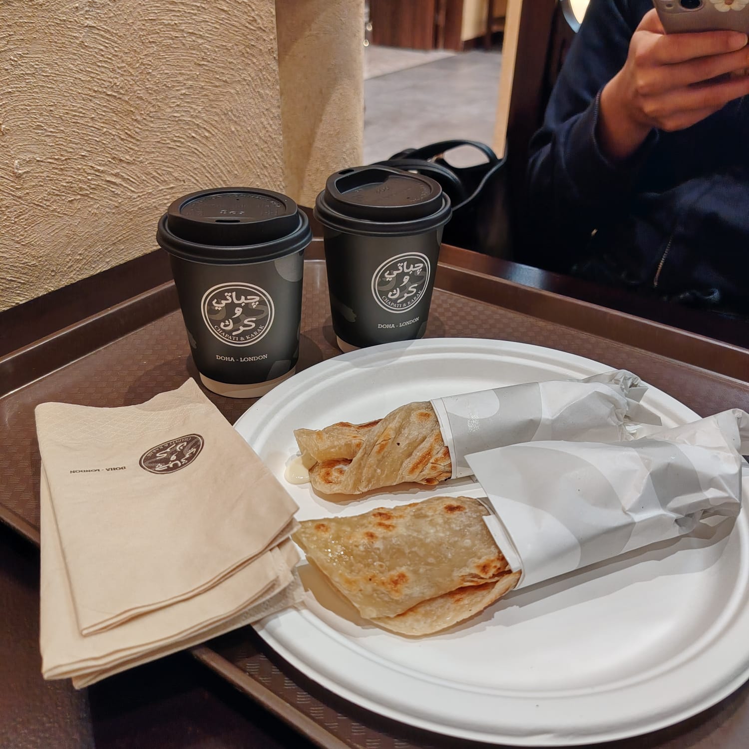 When in DOHA breakfast starts with Chapati & Karak. Its a Must@chapatiandkarak.qa #chapatiandkarak #karakchai #chapati #doha #foodindoha