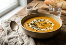Roasted Garlic & Herb Creamy Butternut Soup