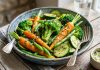 Perfectly Tender Steamed Seasonal Vegetables with Garlic-Herb Butter