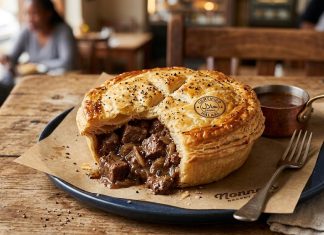 South African Pepper Steak Pie.